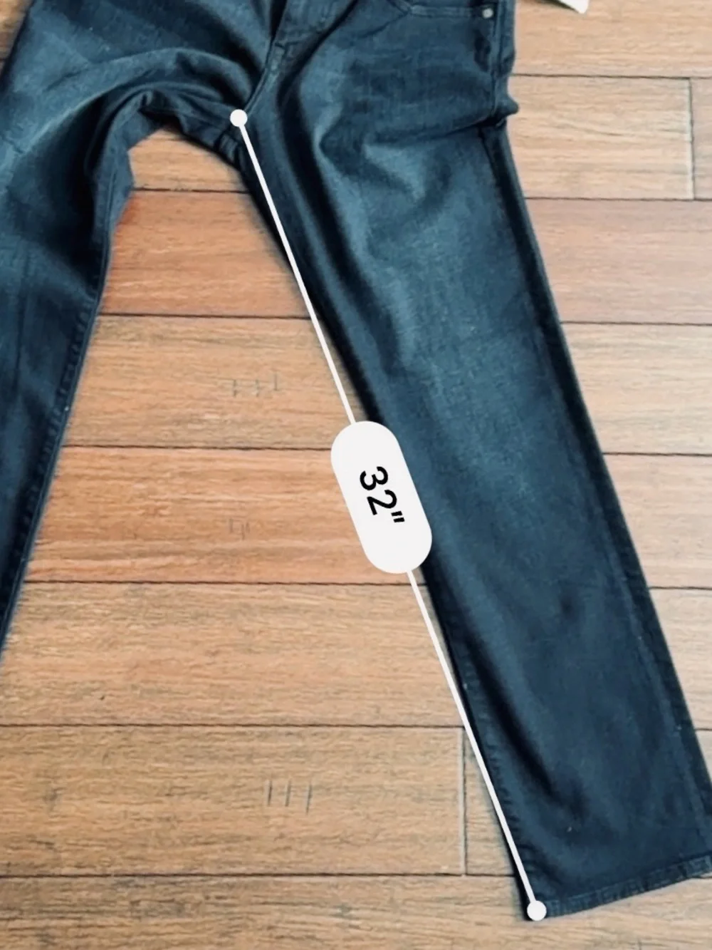 NWT Mavi Matt Relaxed Straight Leg Jeans Black Size 30x32
